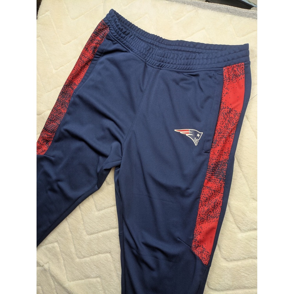NFL Team Apparel New England Patriots Track Pants Navy Blue Red Mens Medium
